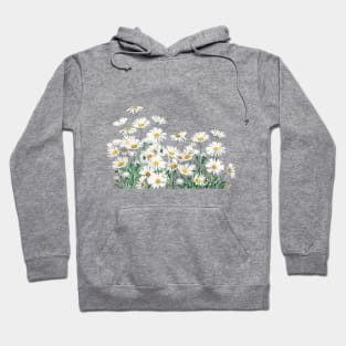 white daisy horizontal Hoodie